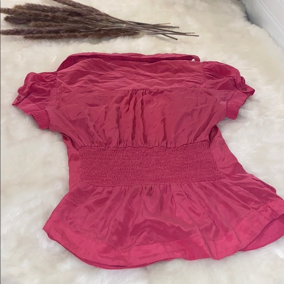 COPY - Cute Pink Bebe blouse 🎀 - Picture 3 of 5